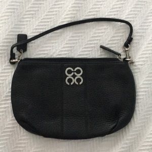 Coach Wristlet with silver logo and hardware